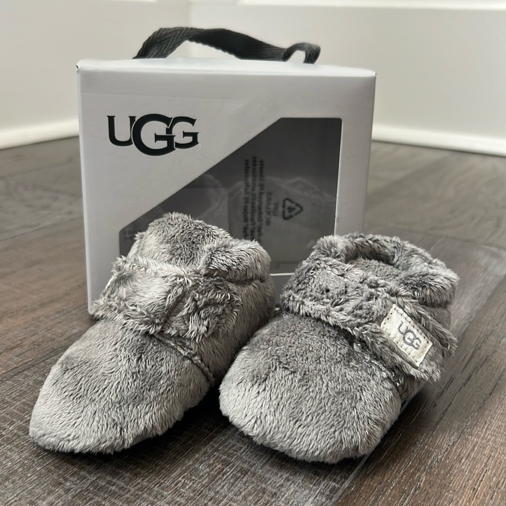 NWT UGG Bixbee Booties in Charcoal (Size 02/03)
